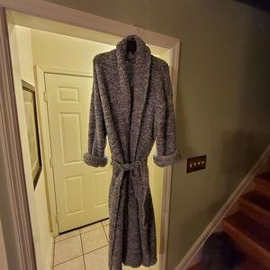Barefoot Dreams CozyChic Dusk Blue Plush Robe